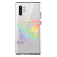 DistinctInk® Clear Shockproof Hybrid Case for Apple iPhone / Samsung Galaxy / Google Pixel - Like Butterfly - Pretty to See Hard to Catch
