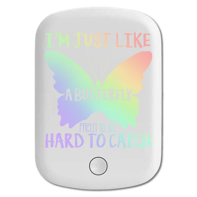DistinctInk Magnetic Battery Pack, Wireless Portable Charger with USB-C Cable, Compatible with MagSafe iPhone 14 / 13 / 12 Series - Like Butterfly - Pretty to See Hard to Catch