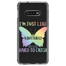 DistinctInk® Clear Shockproof Hybrid Case for Apple iPhone / Samsung Galaxy / Google Pixel - Like Butterfly - Pretty to See Hard to Catch