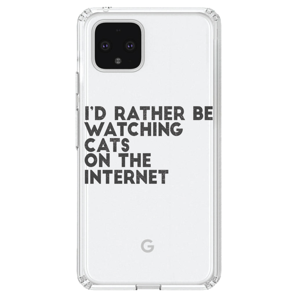 Rather Be Watch Cats On The Internet Clear Shockproof iPhone Case, view 24
