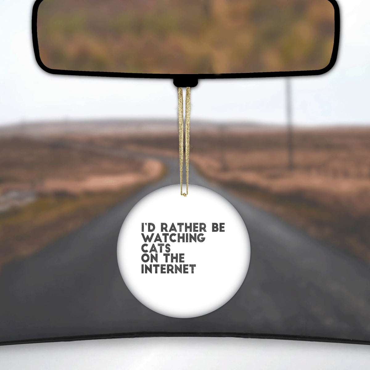 Rather Be Watch Cats On The Internet Ceramic Ornament, view 3