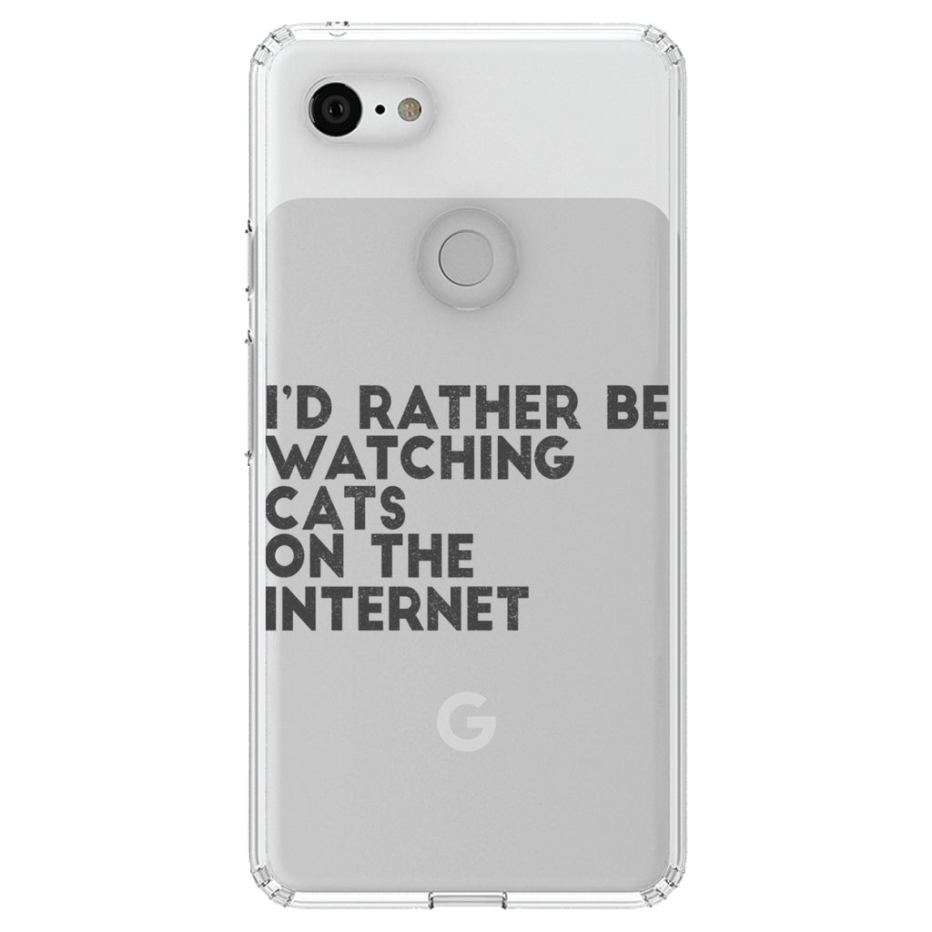 Rather Be Watch Cats On The Internet Clear Shockproof iPhone Case, view 21
