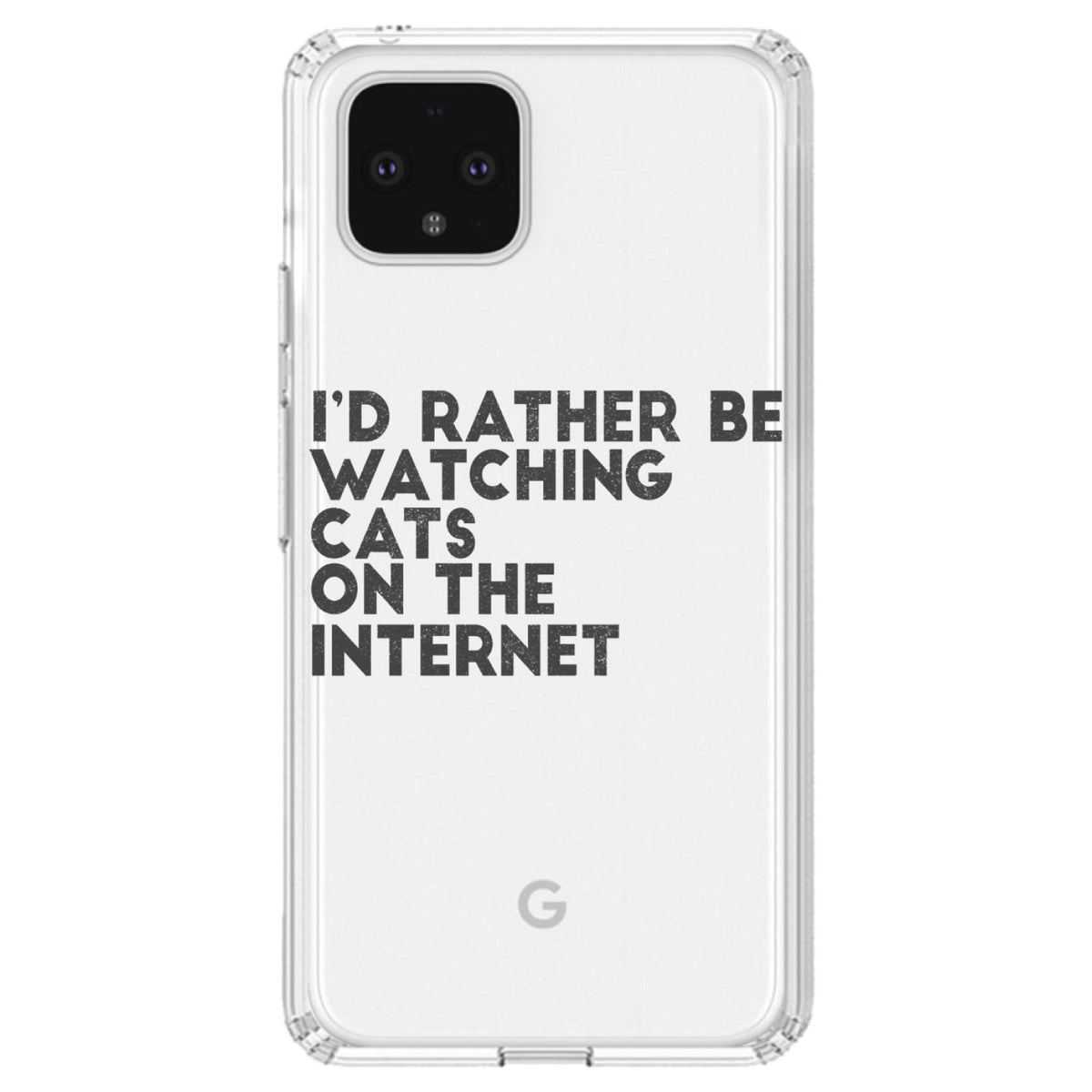 Rather Be Watch Cats On The Internet Clear Shockproof iPhone Case, view 23