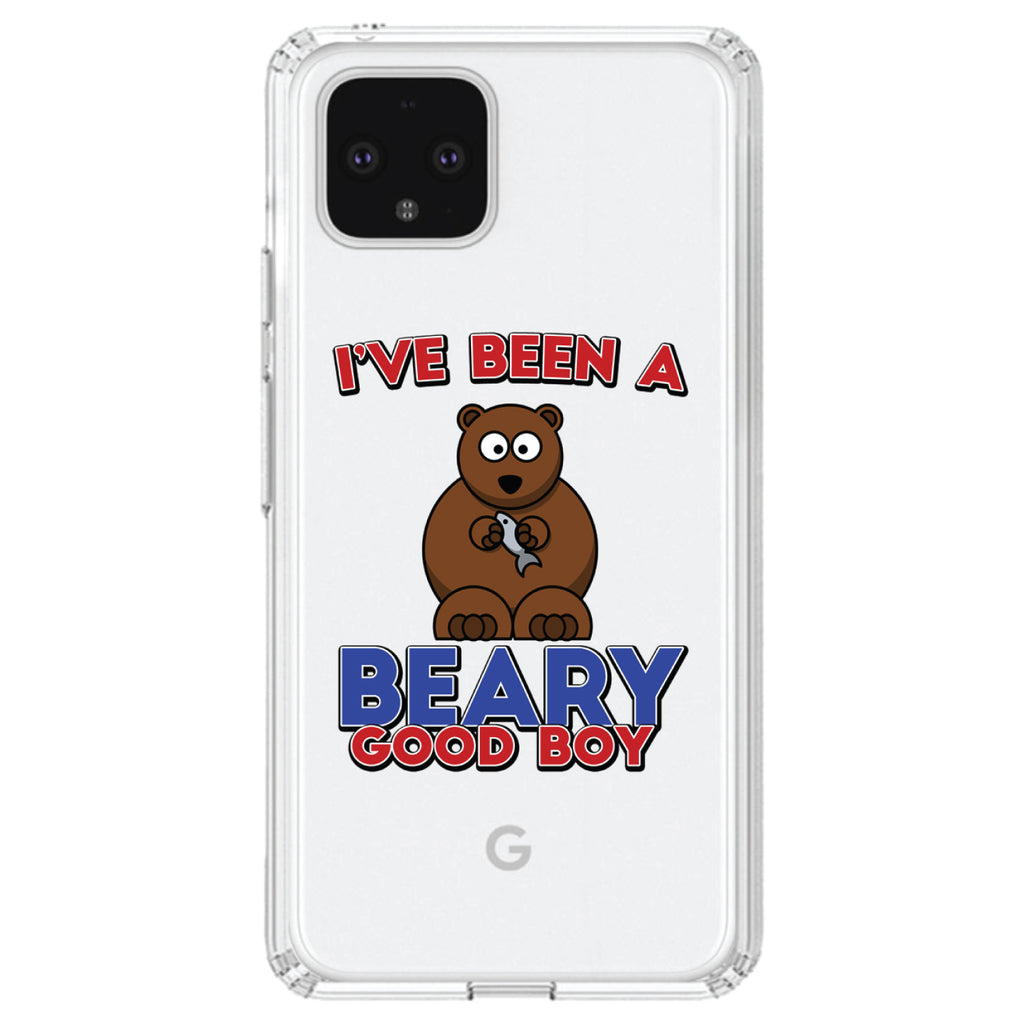 I've Been A Beary Good Boy Clear Shockproof iPhone Case, view 23