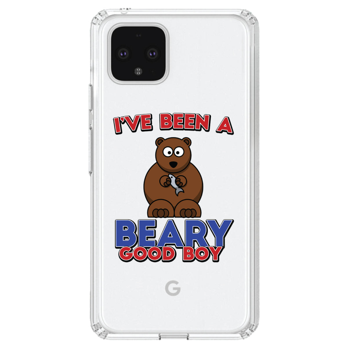 I've Been A Beary Good Boy Clear Shockproof iPhone Case, view 23