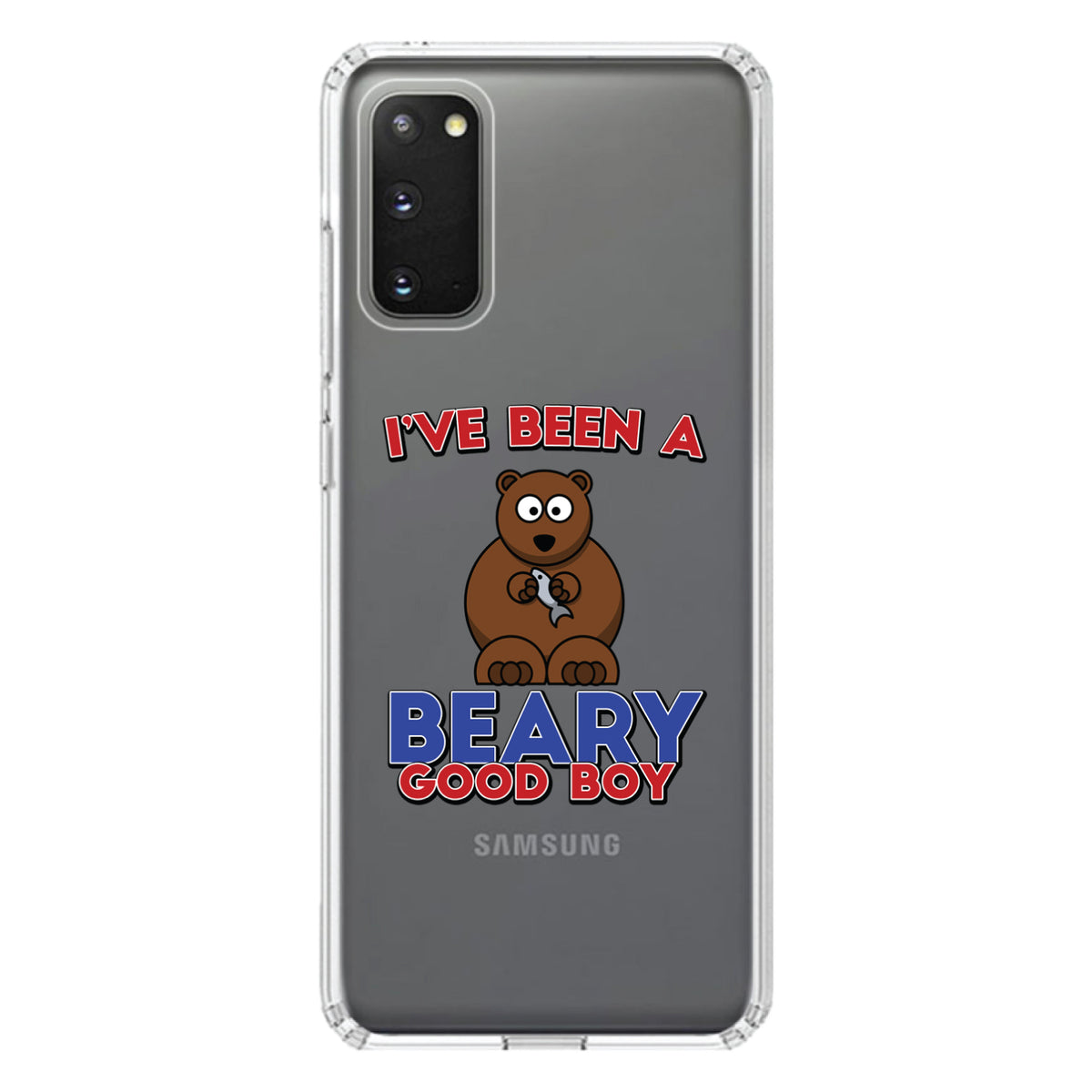 I've Been A Beary Good Boy Clear Shockproof iPhone Case, view 15