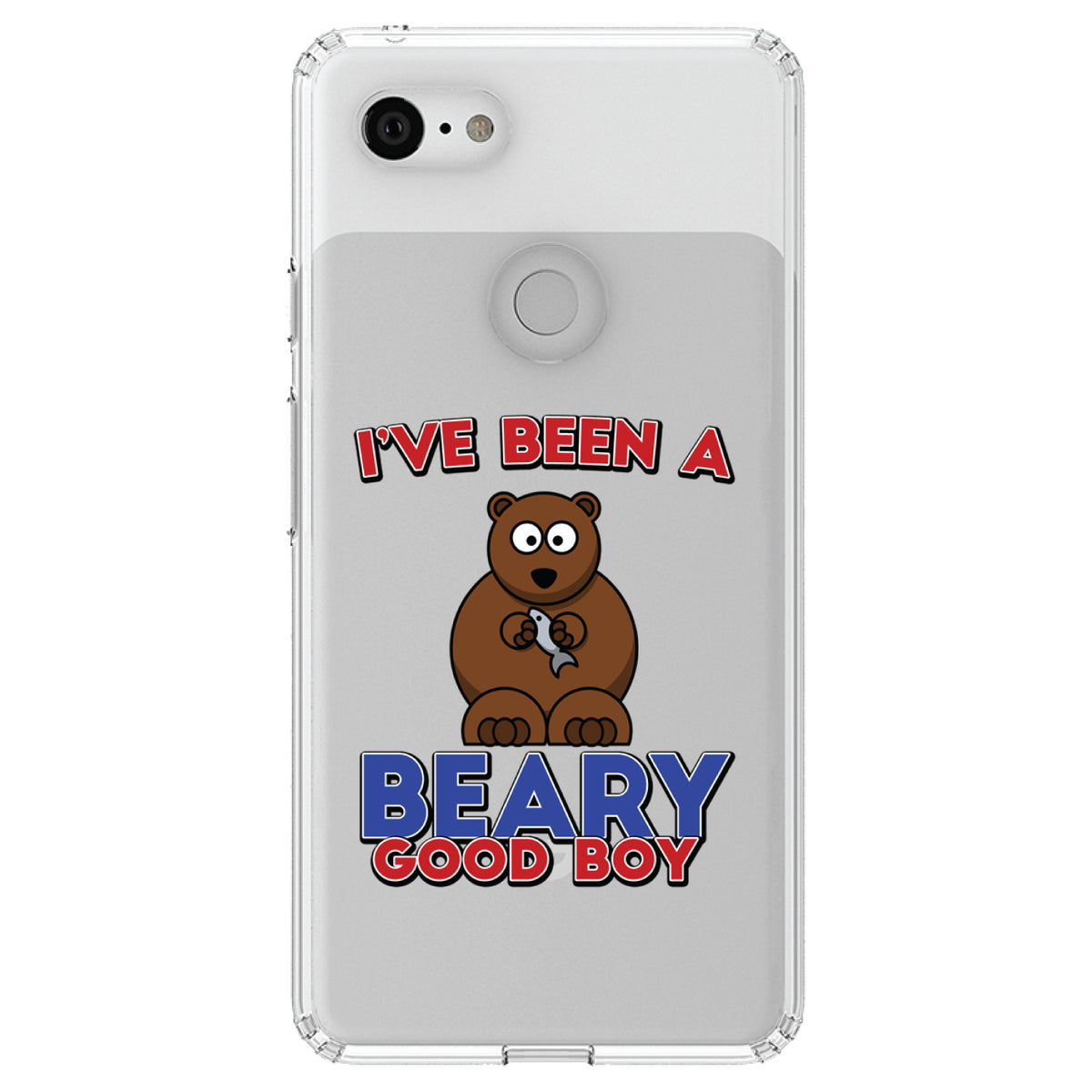 I've Been A Beary Good Boy Clear Shockproof iPhone Case, view 21