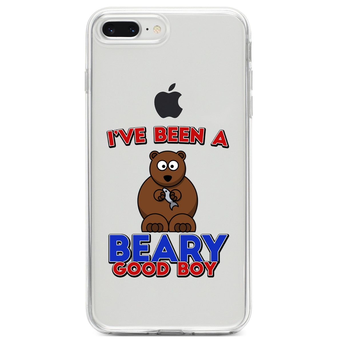 I've Been A Beary Good Boy Clear Shockproof iPhone Case, view 6