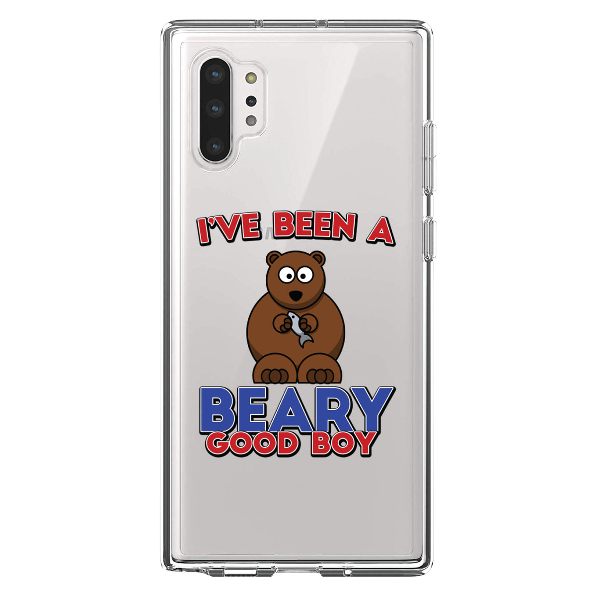 I've Been A Beary Good Boy Clear Shockproof iPhone Case, view 10