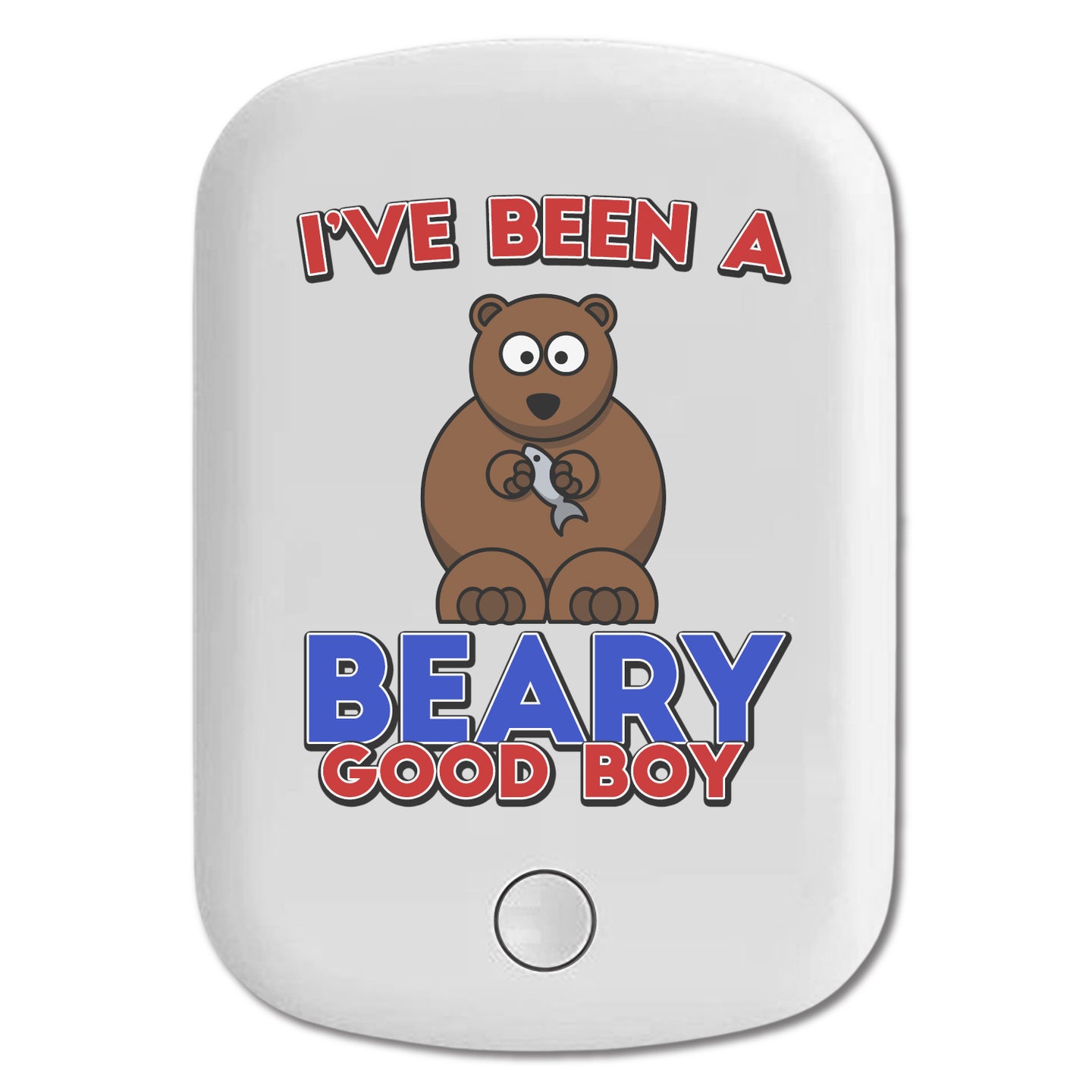DistinctInk Magnetic Battery Pack, Wireless Portable Charger with USB-C Cable, Compatible with MagSafe iPhone 14 / 13 / 12 Series - I've Been A Beary Good Boy