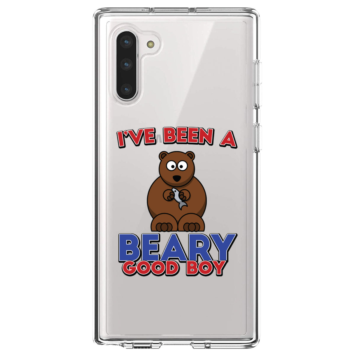 I've Been A Beary Good Boy Clear Shockproof iPhone Case, view 9
