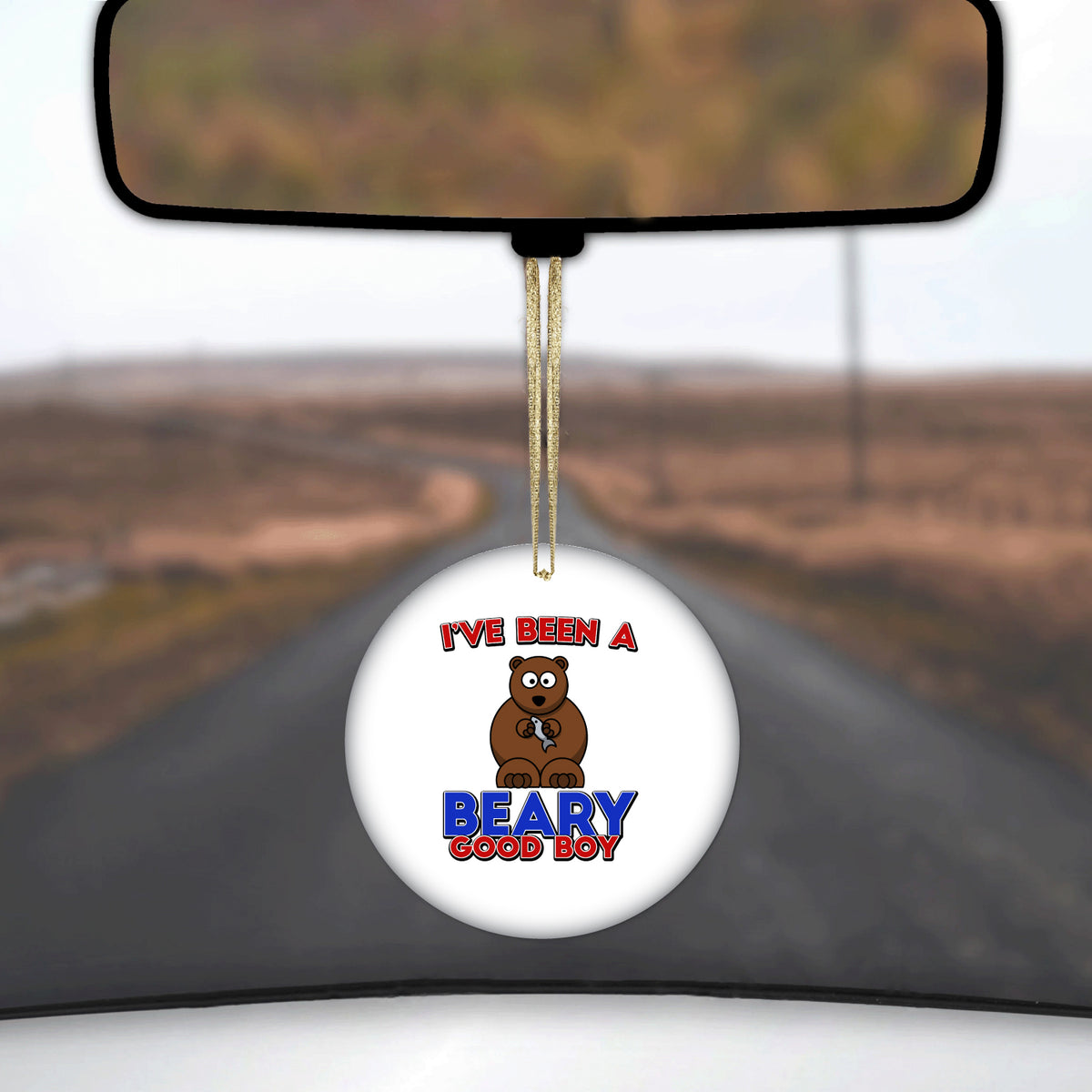 I've Been A Beary Good Boy Ceramic Ornament, view 3