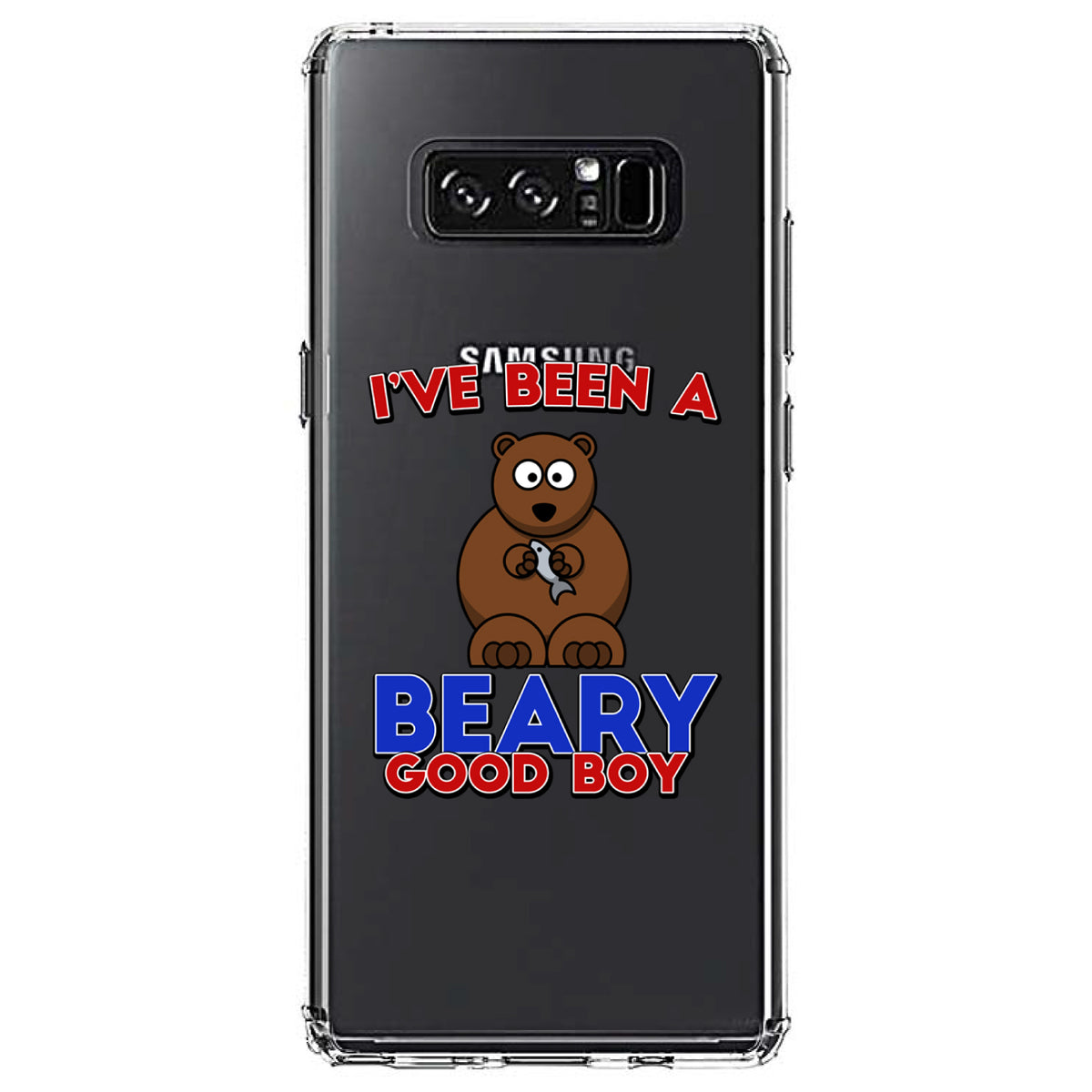 I've Been A Beary Good Boy Clear Shockproof iPhone Case, view 12