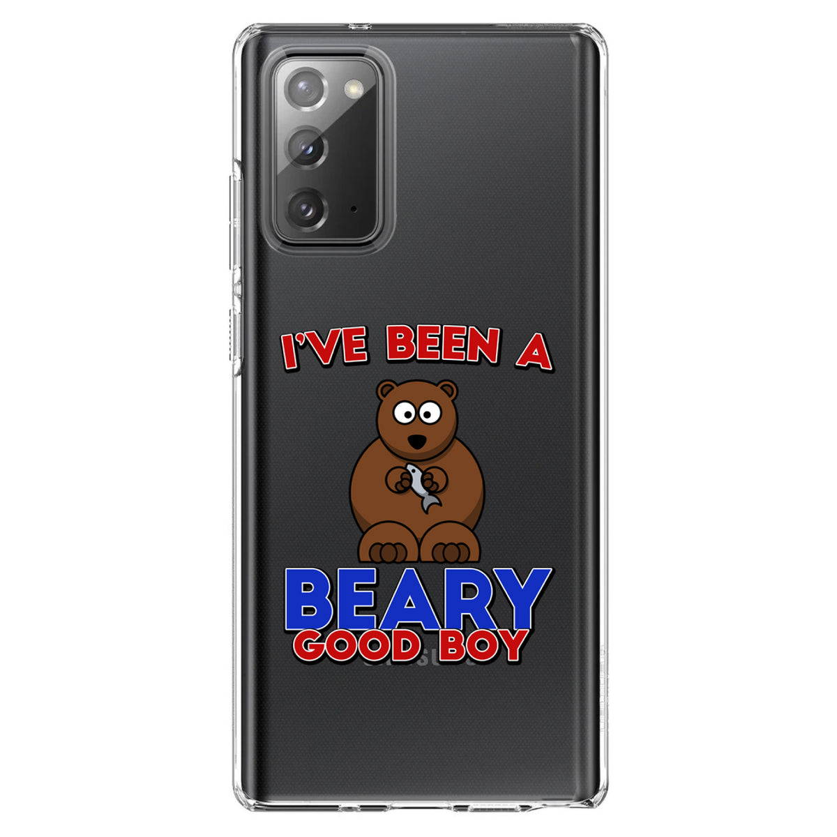 I've Been A Beary Good Boy Clear Shockproof iPhone Case, view 7