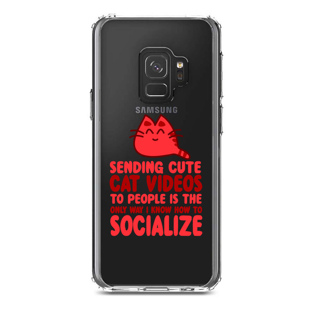 Sending Cute Cat Videos How I Socialize Clear Shockproof iPhone Case, view 19