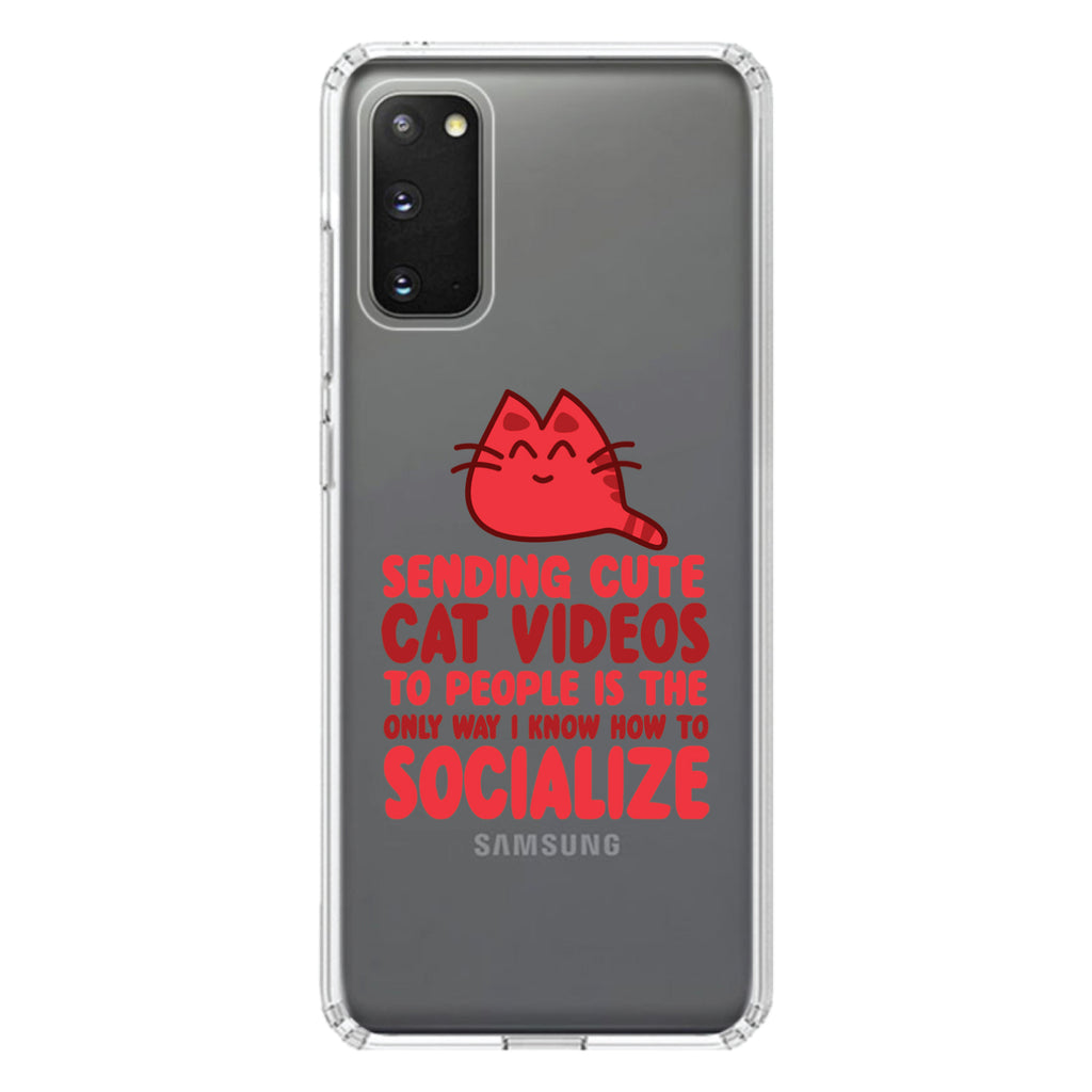 Sending Cute Cat Videos How I Socialize Clear Shockproof iPhone Case, view 14