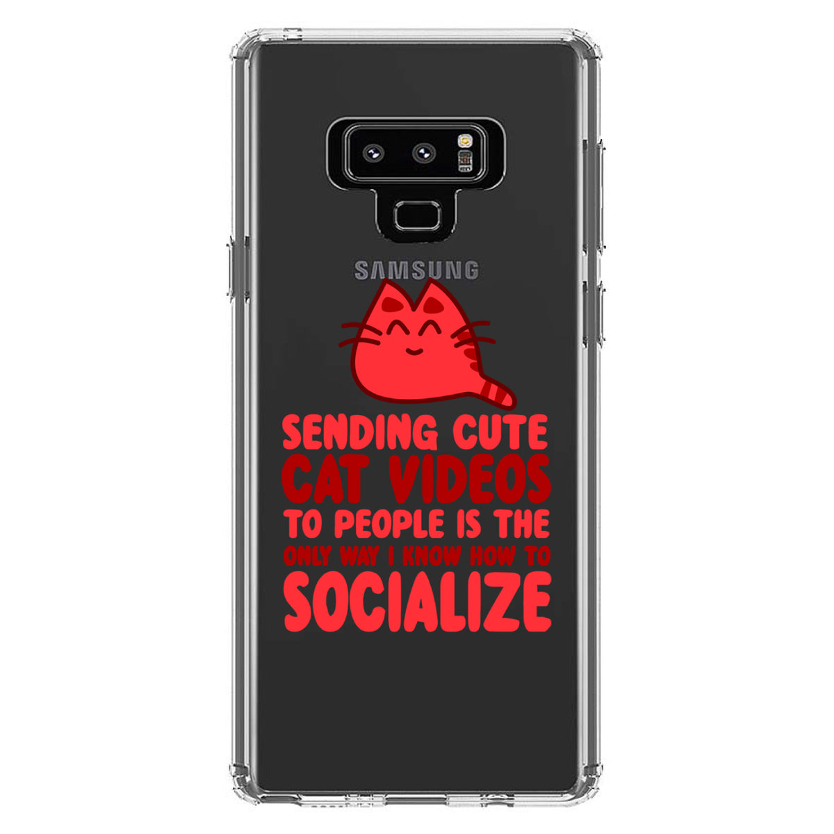 Sending Cute Cat Videos How I Socialize Clear Shockproof iPhone Case, view 11