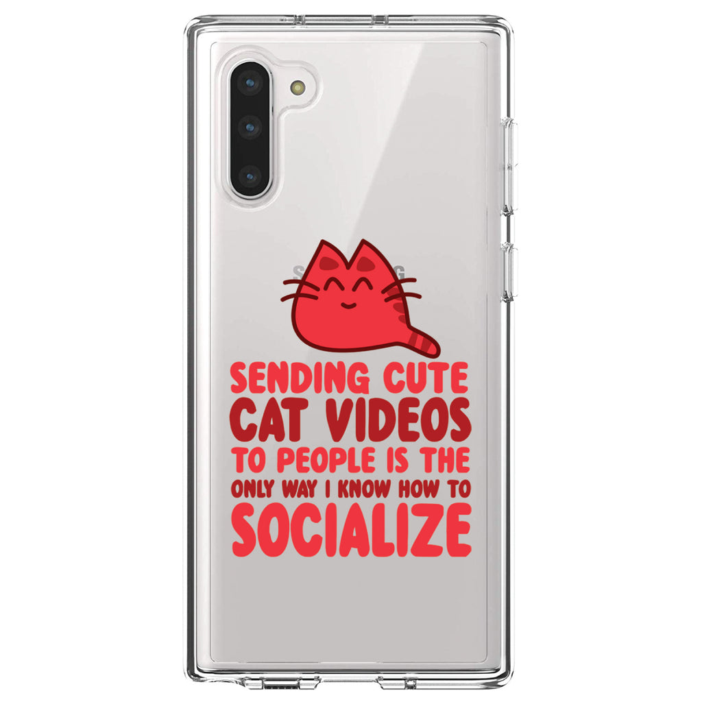 Sending Cute Cat Videos How I Socialize Clear Shockproof iPhone Case, view 9