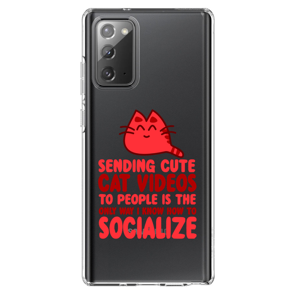 Sending Cute Cat Videos How I Socialize Clear Shockproof iPhone Case, view 8