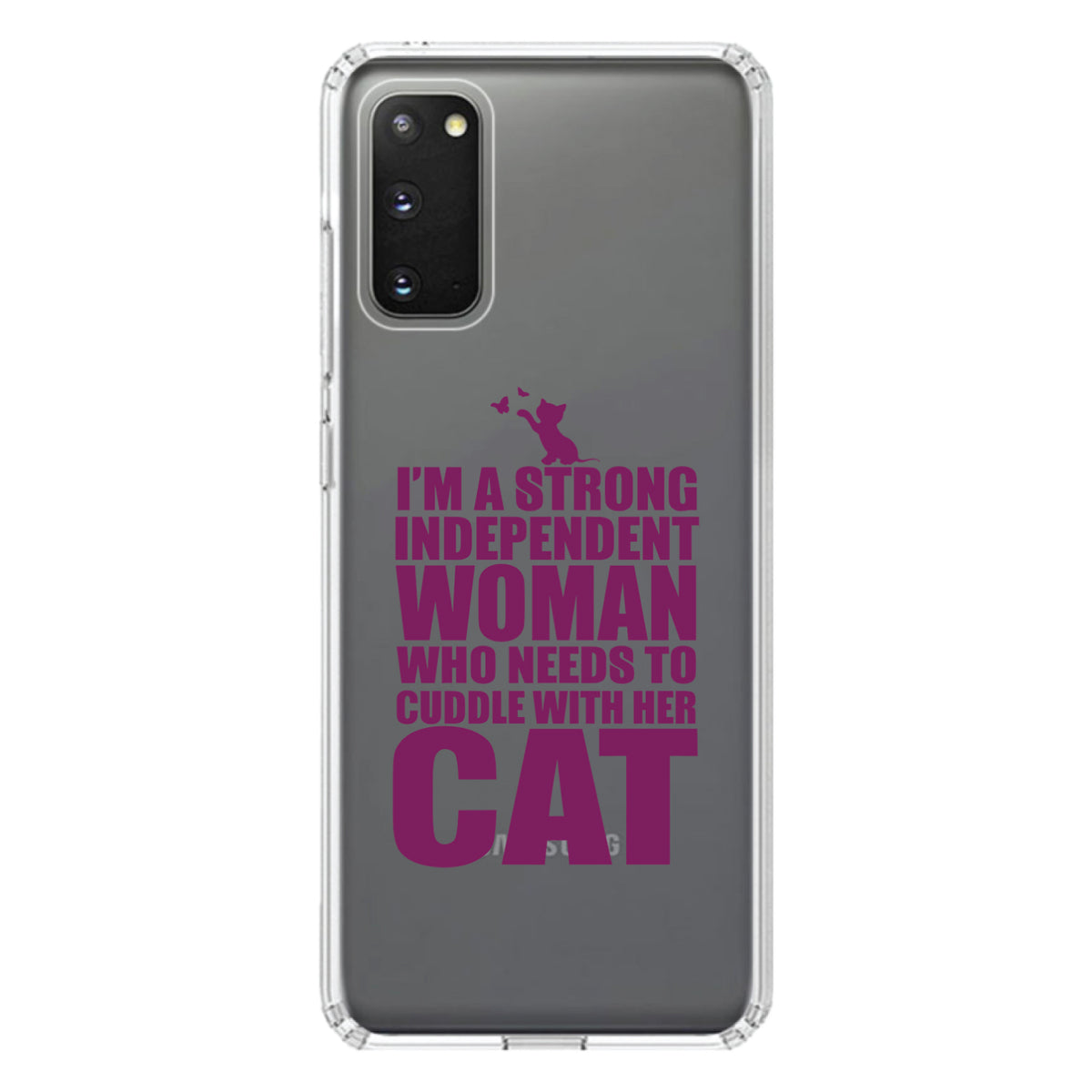 Strong Woman Needs to Cuddle Cat Clear Shockproof iPhone Case, view 13