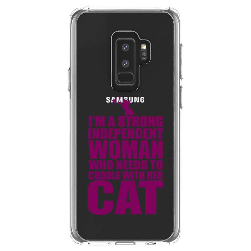 Strong Woman Needs to Cuddle Cat Clear Shockproof iPhone Case, view 20