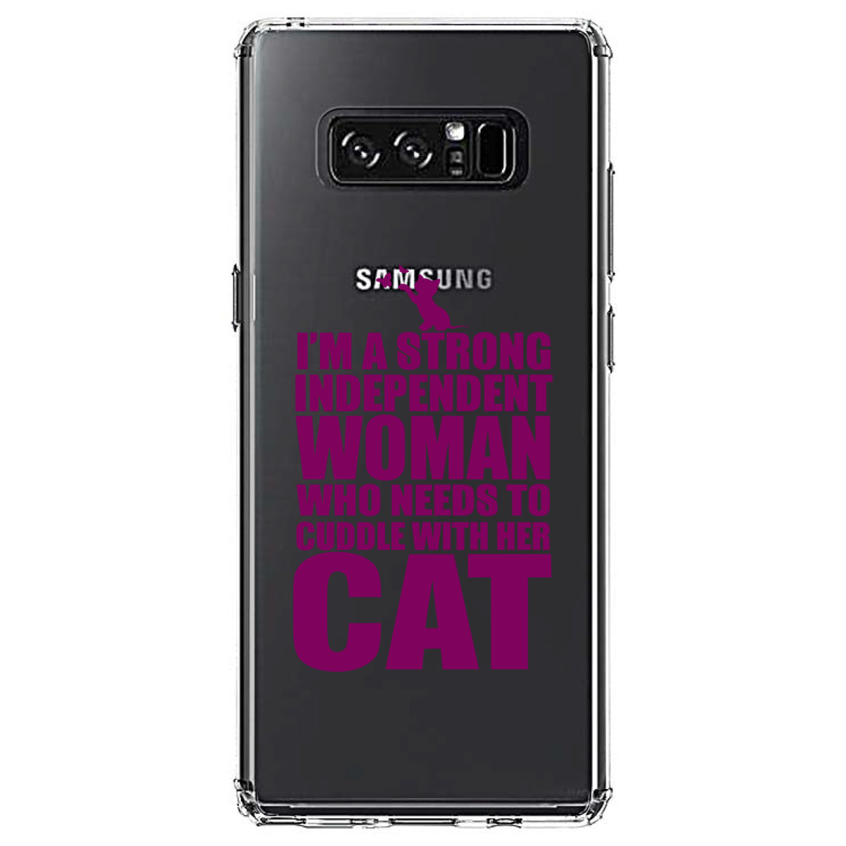 Strong Woman Needs to Cuddle Cat Clear Shockproof iPhone Case, view 12