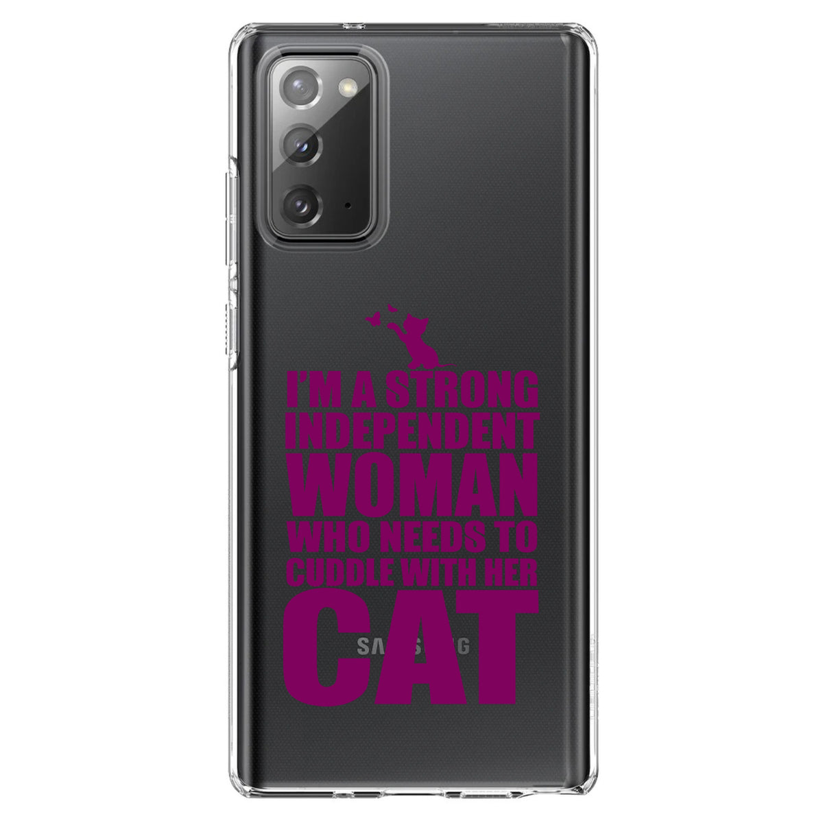 Strong Woman Needs to Cuddle Cat Clear Shockproof iPhone Case, view 8