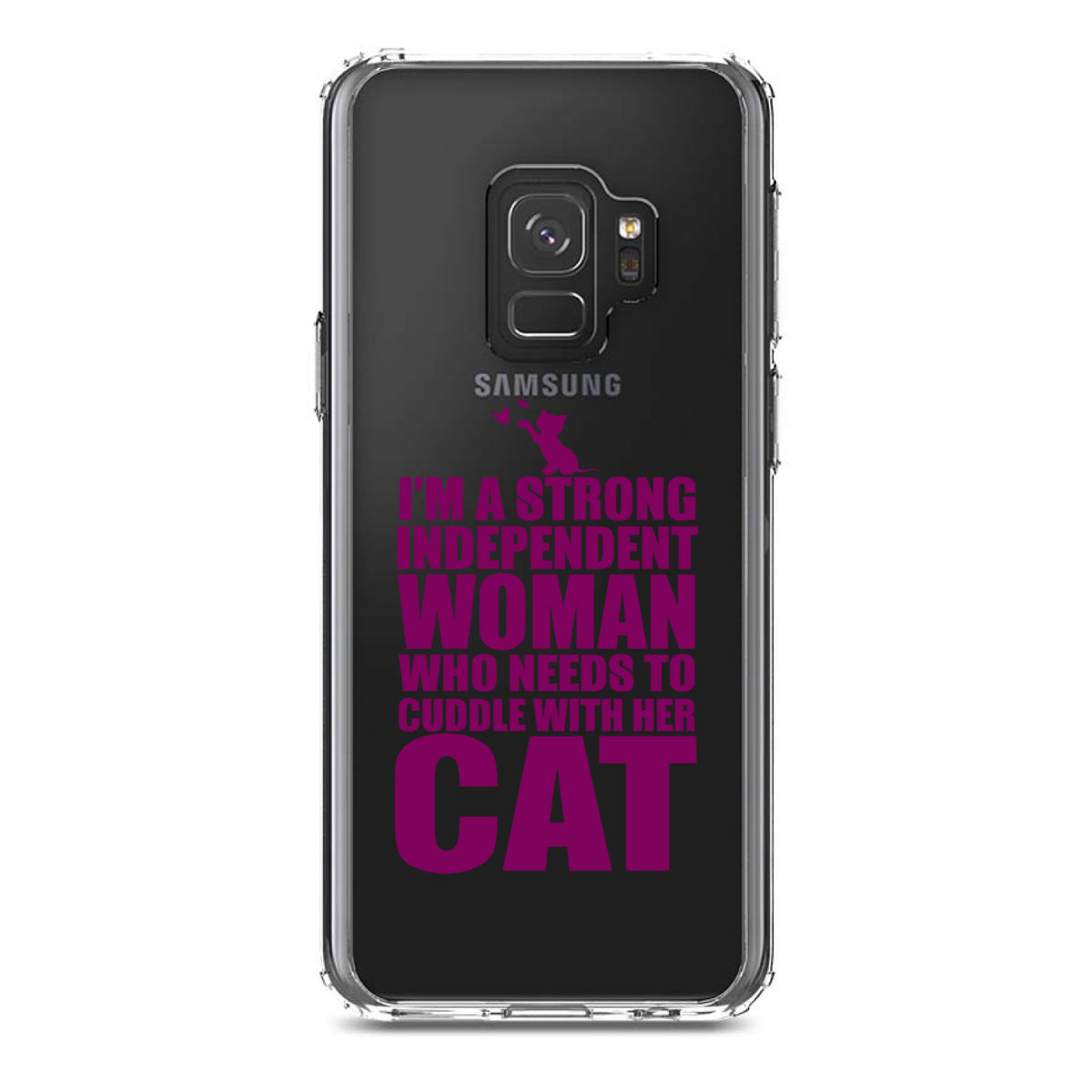 Strong Woman Needs to Cuddle Cat Clear Shockproof iPhone Case, view 19