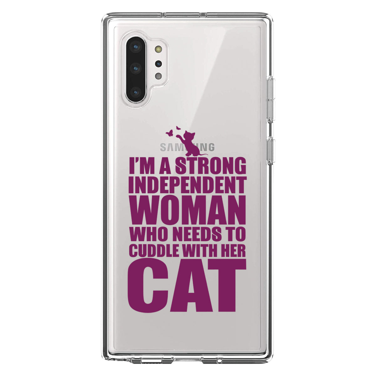Strong Woman Needs to Cuddle Cat Clear Shockproof iPhone Case, view 10