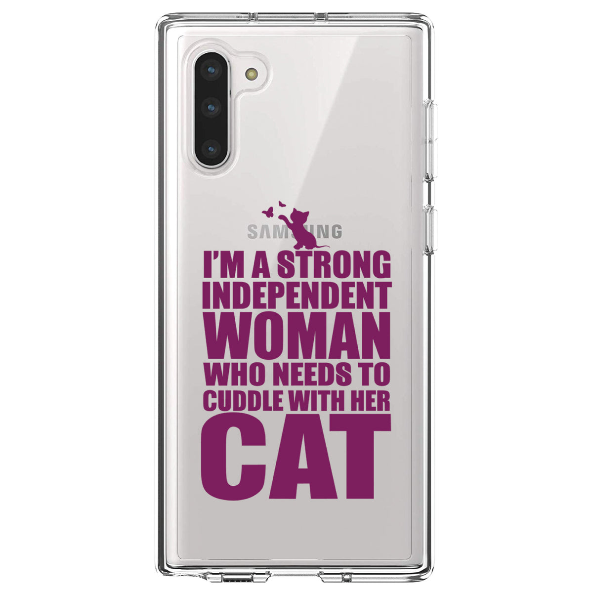 Strong Woman Needs to Cuddle Cat Clear Shockproof iPhone Case, view 9