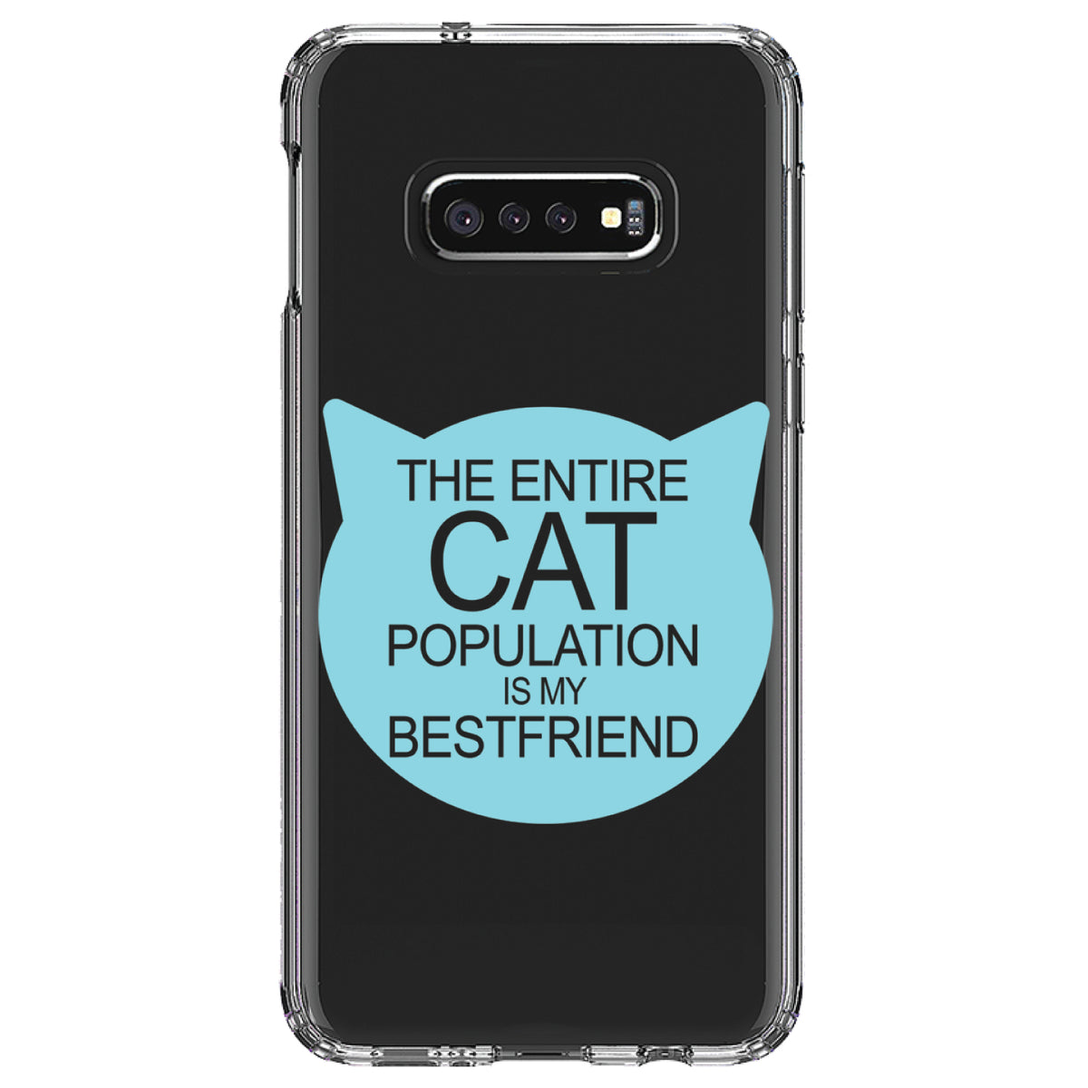 Cat Population is My Best Friend Clear Shockproof iPhone Case, view 18
