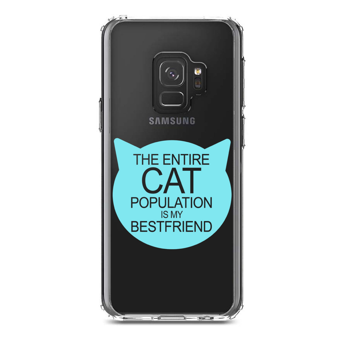 Cat Population is My Best Friend Clear Shockproof iPhone Case, view 19