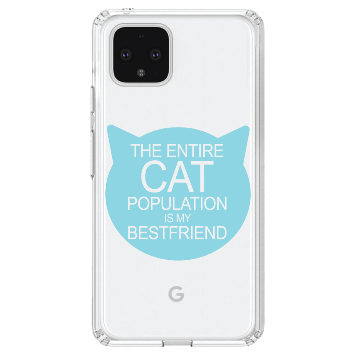 Cat Population is My Best Friend Clear Shockproof iPhone Case, view 24