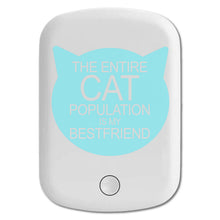 DistinctInk Magnetic Battery Pack, Wireless Portable Charger with USB-C Cable, Compatible with MagSafe iPhone 14 / 13 / 12 Series - Cat Population is My Best Friend