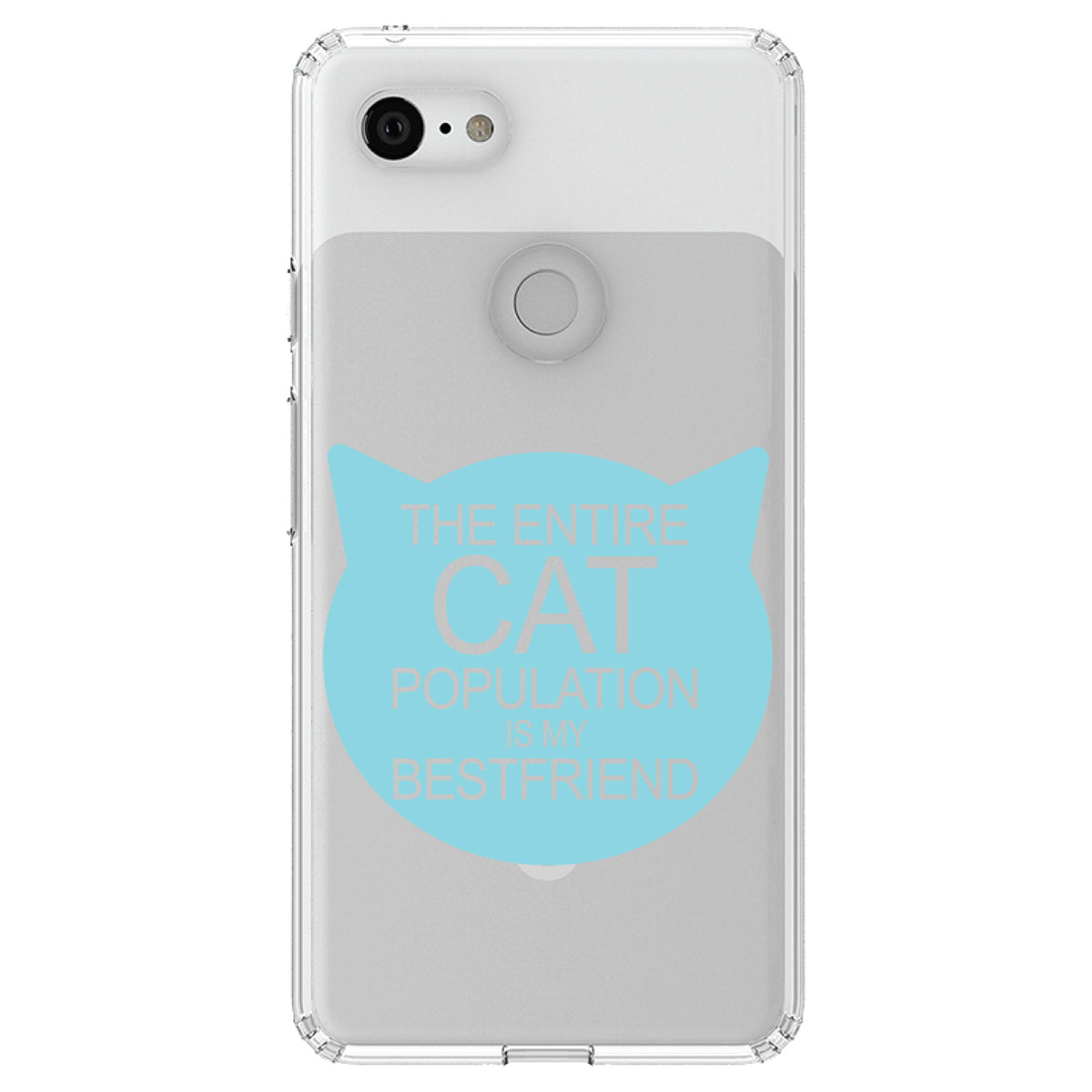 Cat Population is My Best Friend Clear Shockproof iPhone Case, view 21