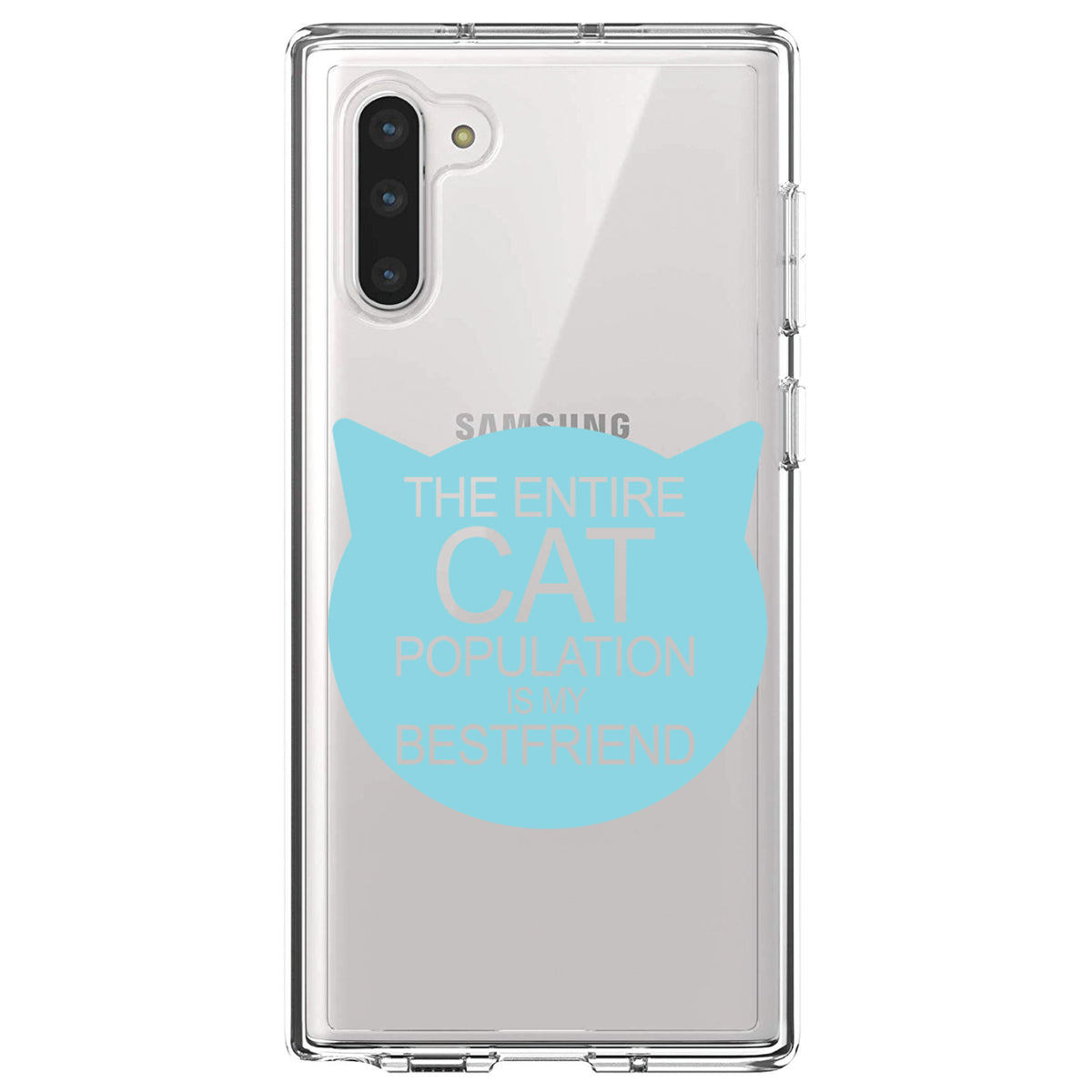 Cat Population is My Best Friend Clear Shockproof iPhone Case, view 9