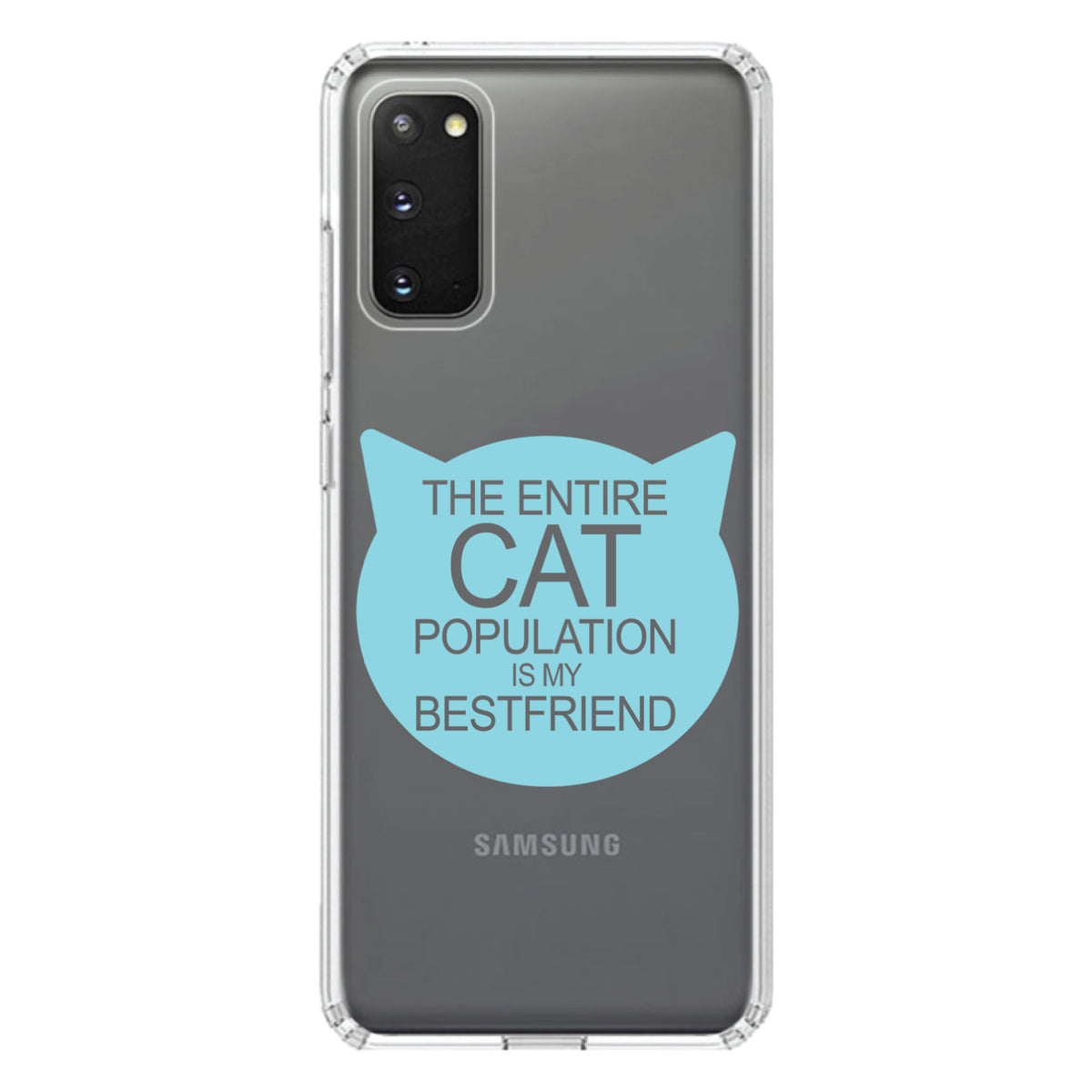Cat Population is My Best Friend Clear Shockproof iPhone Case, view 15