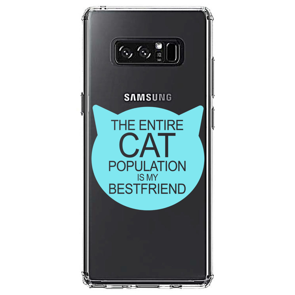 Cat Population is My Best Friend Clear Shockproof iPhone Case, view 12