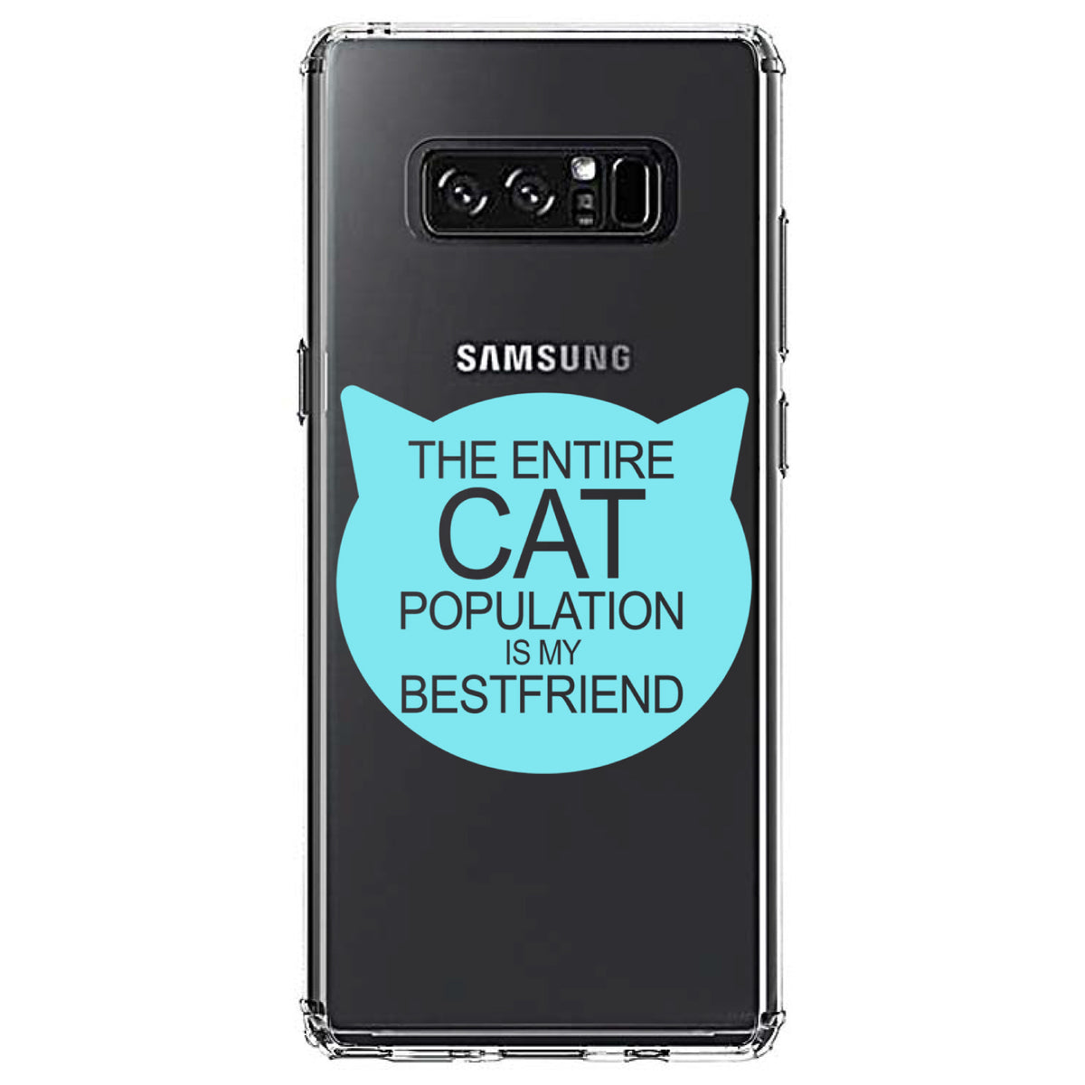 Cat Population is My Best Friend Clear Shockproof iPhone Case, view 12