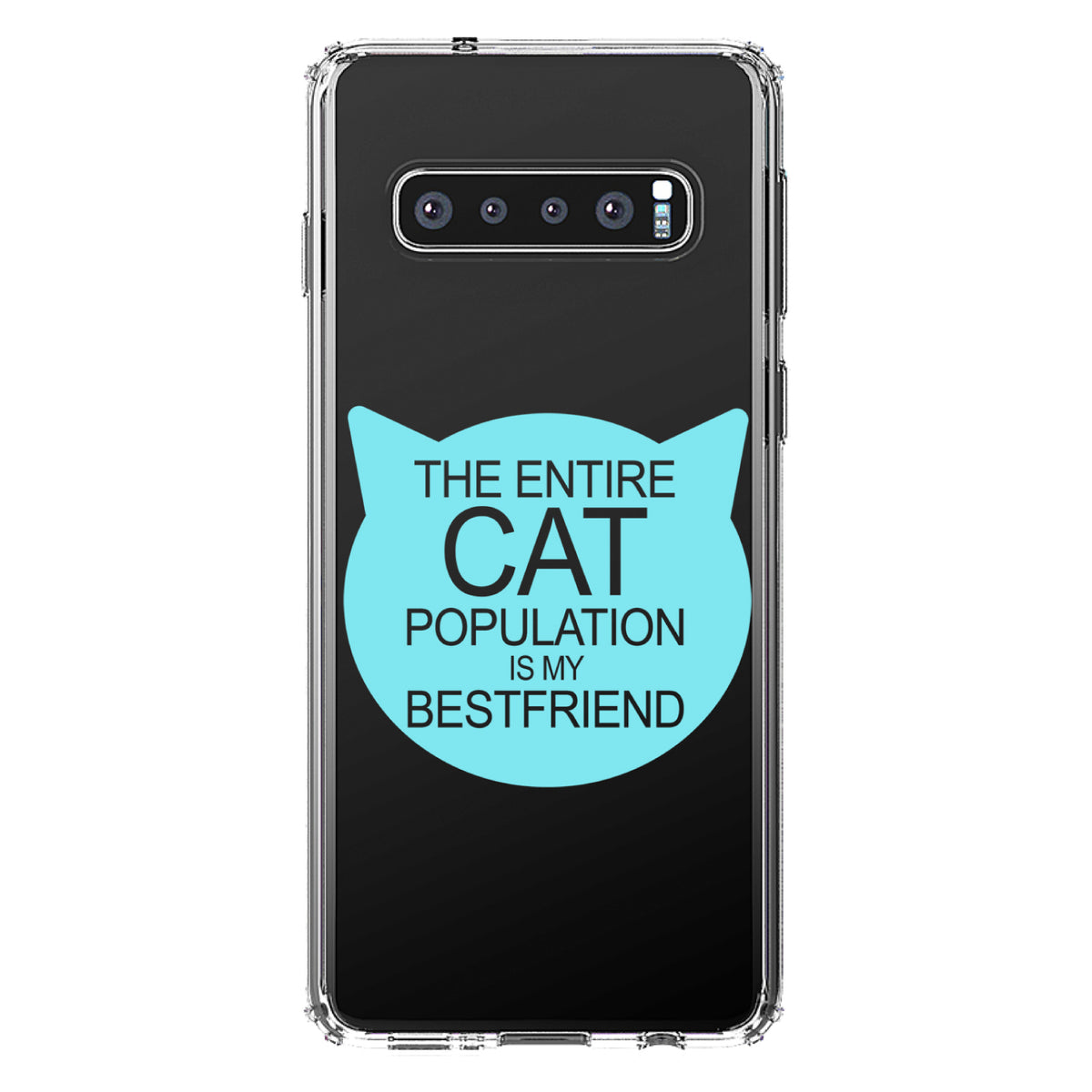 Cat Population is My Best Friend Clear Shockproof iPhone Case, view 17
