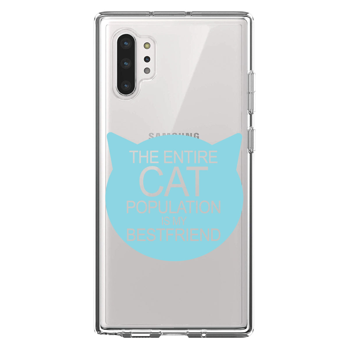 Cat Population is My Best Friend Clear Shockproof iPhone Case, view 10