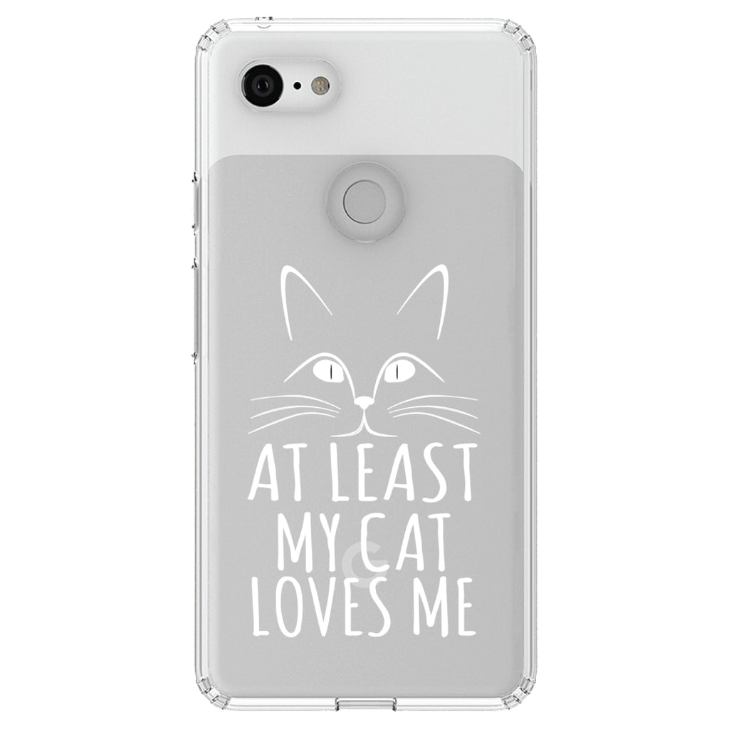 At Least My Cat Loves Me Clear Shockproof iPhone Case, view 22