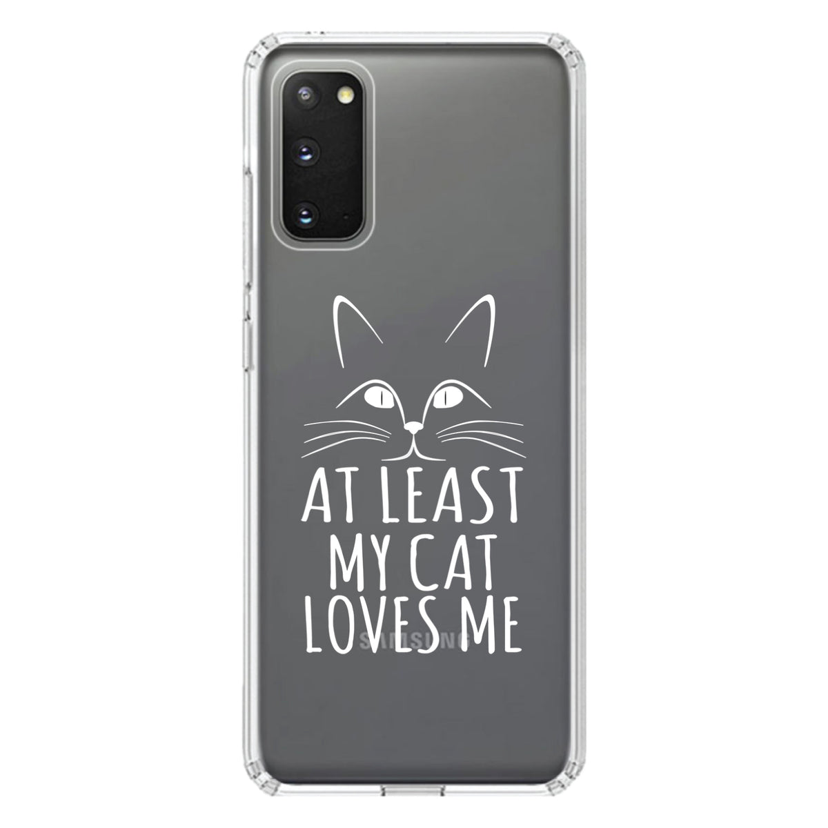At Least My Cat Loves Me Clear Shockproof iPhone Case, view 14