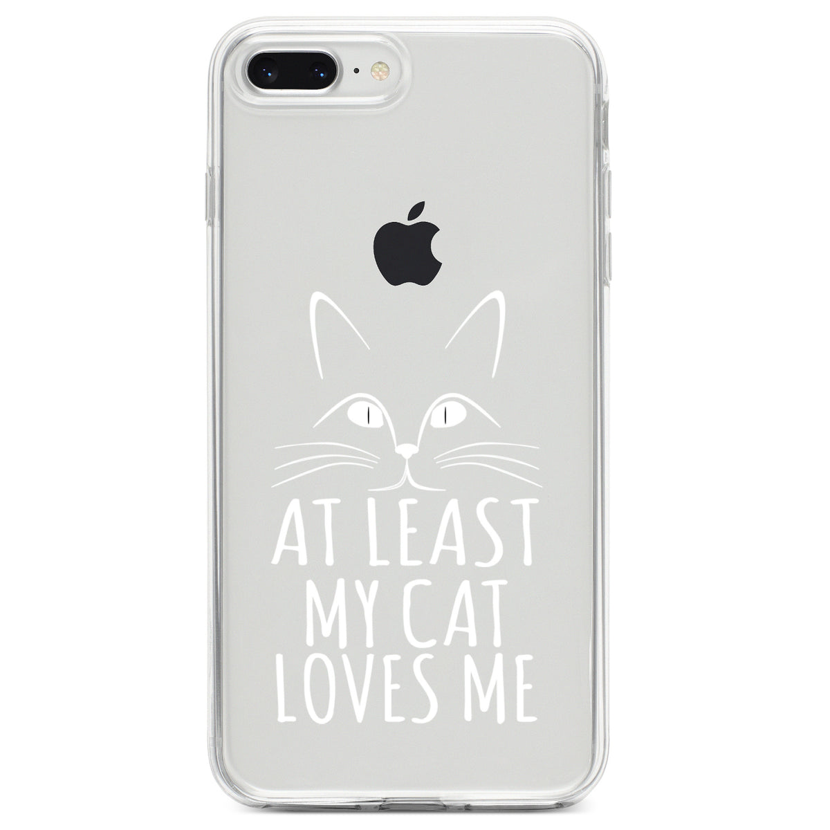 At Least My Cat Loves Me Clear Shockproof iPhone Case, view 6