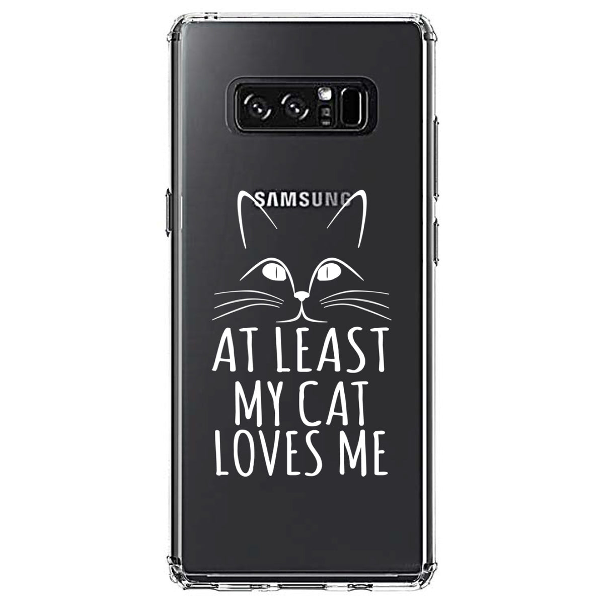 At Least My Cat Loves Me Clear Shockproof iPhone Case, view 12