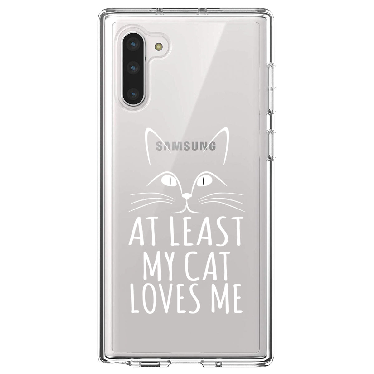 At Least My Cat Loves Me Clear Shockproof iPhone Case, view 9