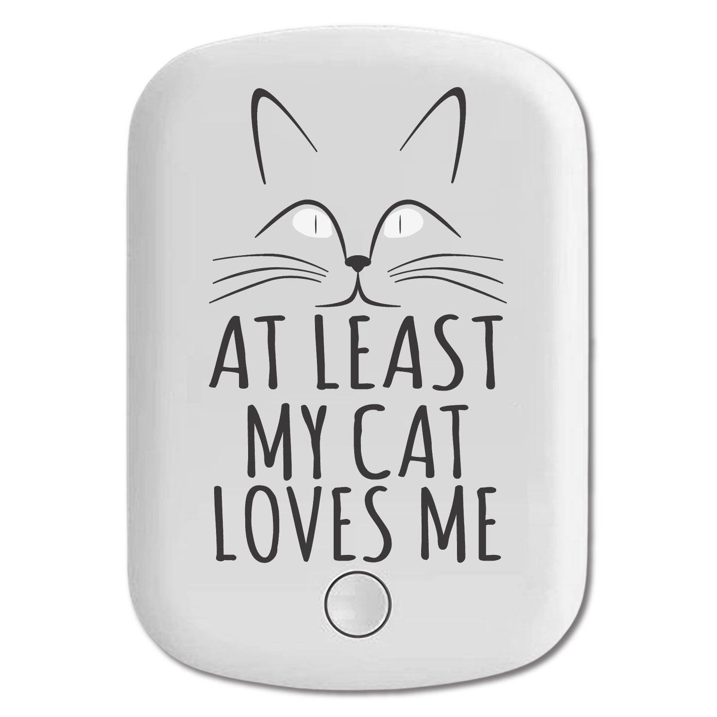 DistinctInk Magnetic Battery Pack, Wireless Portable Charger with USB-C Cable, Compatible with MagSafe iPhone 14 / 13 / 12 Series - At Least My Cat Loves Me
