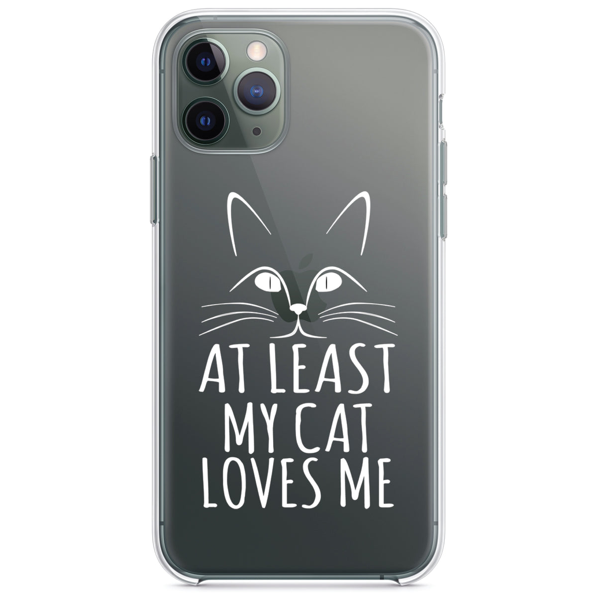 At Least My Cat Loves Me Clear Shockproof iPhone Case