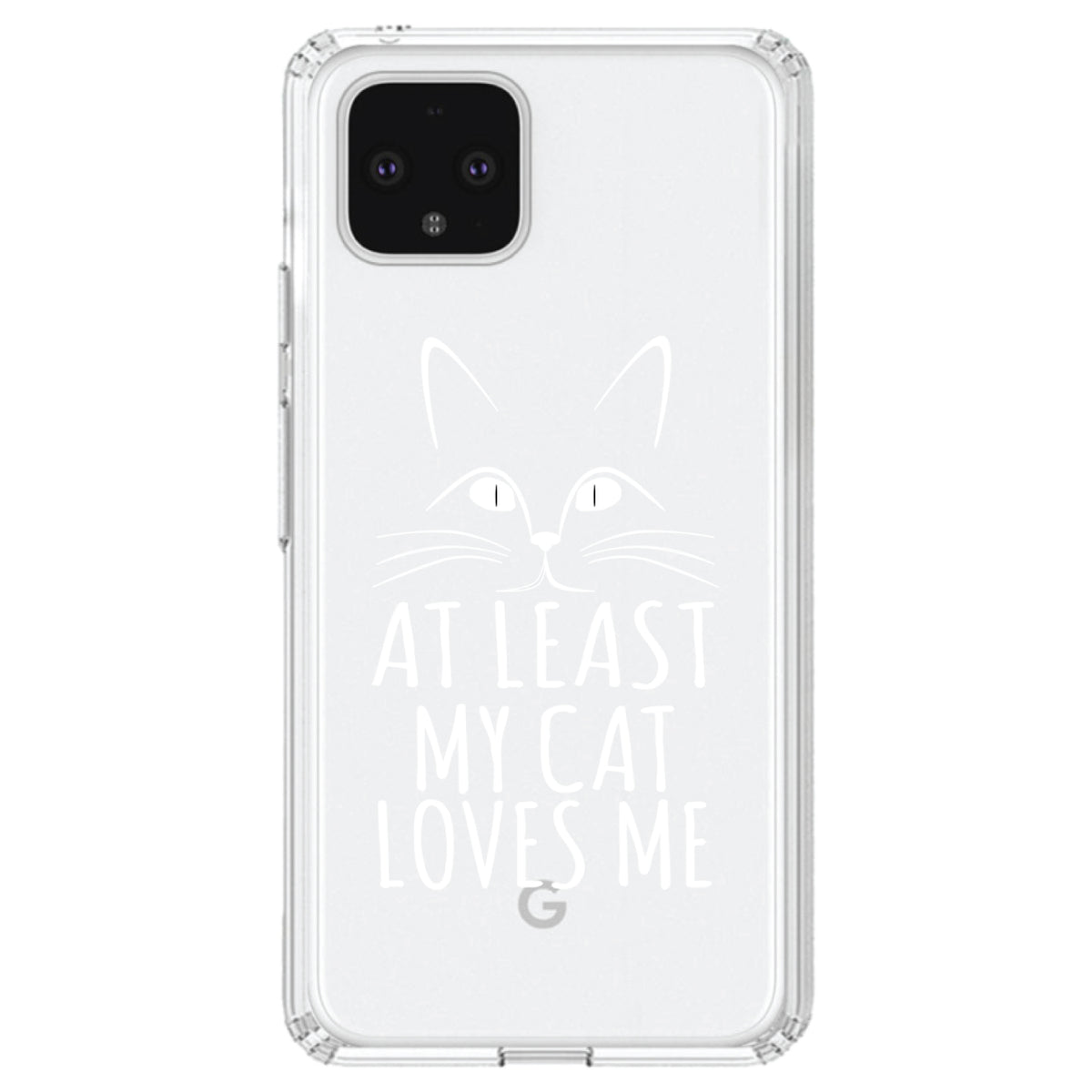 At Least My Cat Loves Me Clear Shockproof iPhone Case, view 24