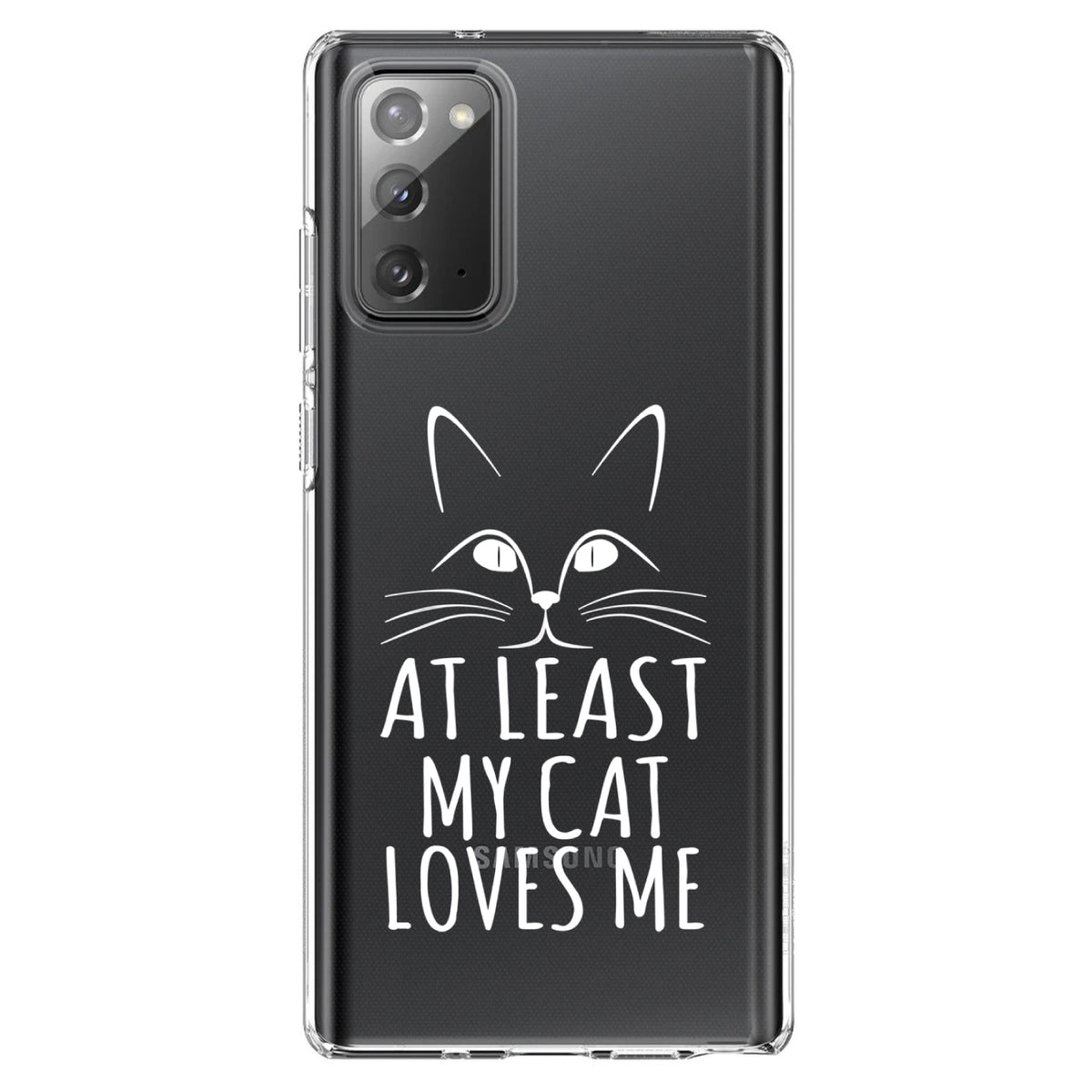 At Least My Cat Loves Me Clear Shockproof iPhone Case, view 8